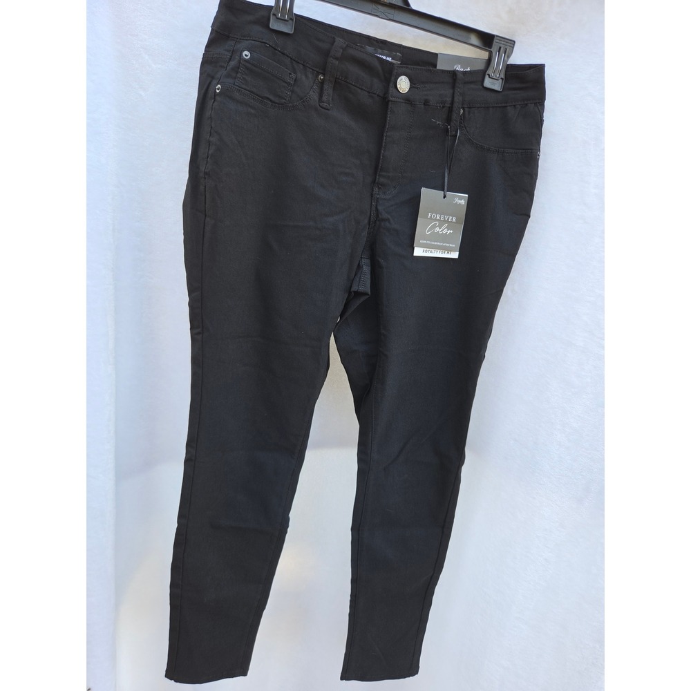 Black Skinny Stretch Jeans Royalty For Me Women 1X New Mid Rise